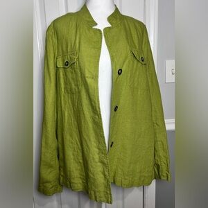 *NWT* Women’s Large “Sigrid Olsen” 2 piece lightweight Jacket & Pant Set - Linen